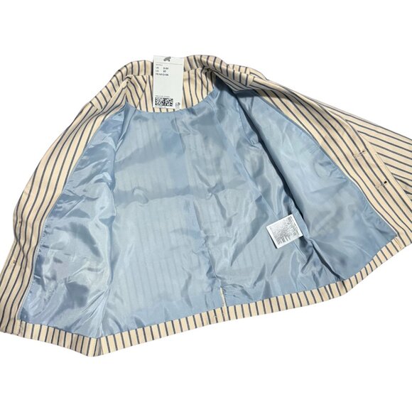 H&M Little Boys Cream & Blue Striped Blazer – Size 3T – NWT - Picture 6 of 12